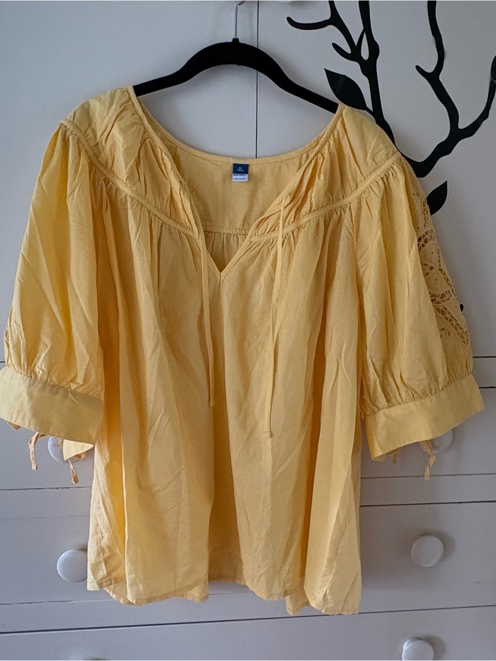 Old Navy Yellow Peasant Blouse